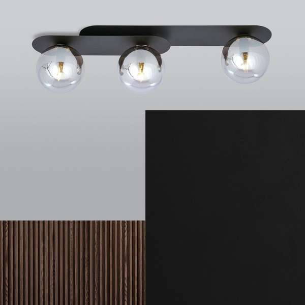 Lampa sufitowa PLAZA 3 BLACK/GRAFIT