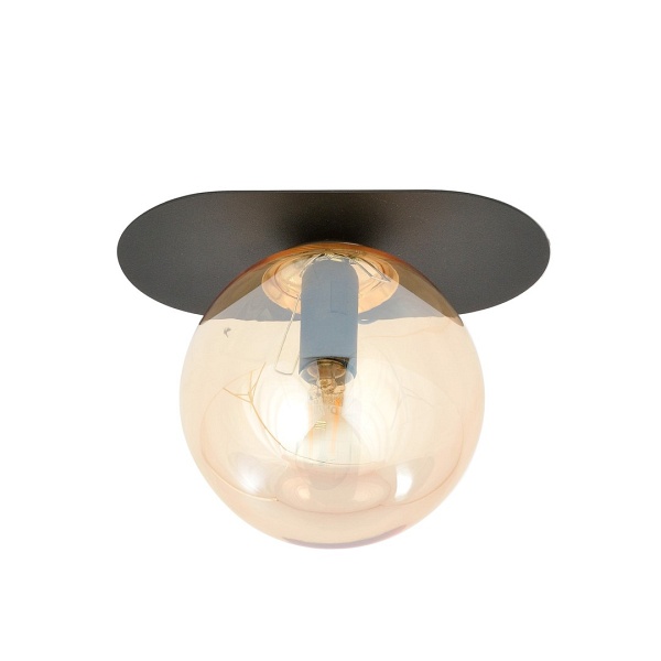 Lampa sufitowa PLAZA 1 BLACK/MIODOWY - Emibig