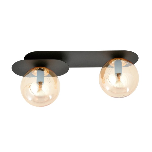 Lampa sufitowa PLAZA 2 BLACK/MIODOWY - Emibig