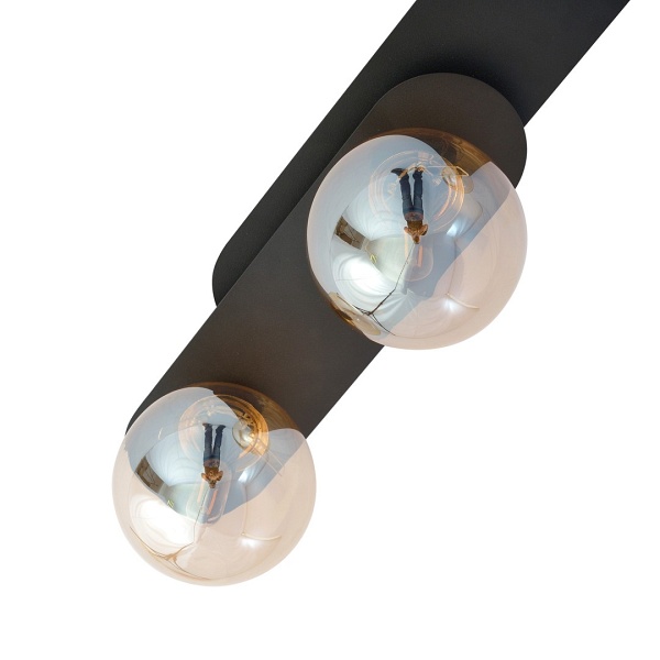Lampa sufitowa PLAZA 3 BLACK/MIODOWY