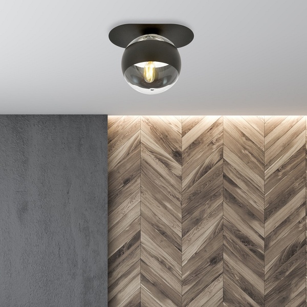 Lampa sufitowa PLAZA 1 BLACK/STRIPE