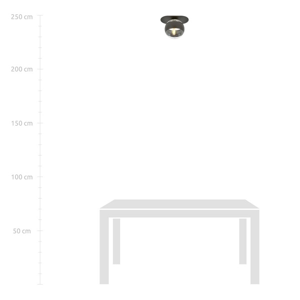 Lampa sufitowa PLAZA 1 BLACK/STRIPE