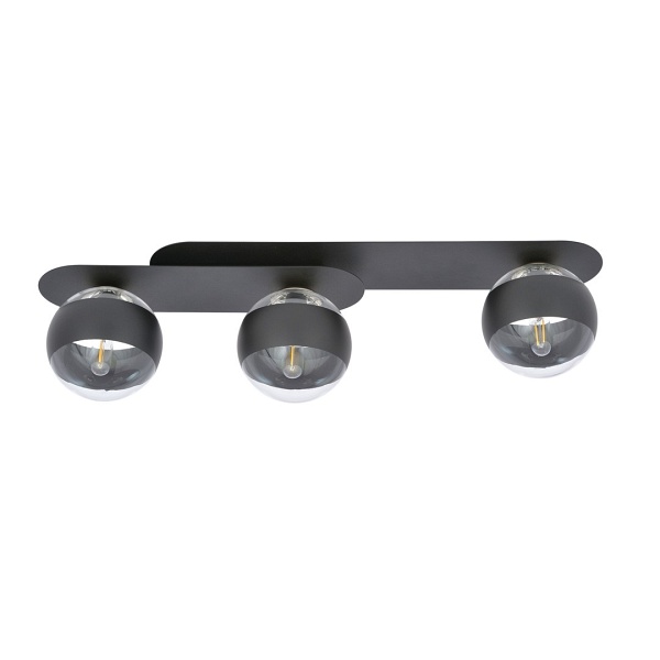 Lampa sufitowa PLAZA 3 BLACK/STRIPE - Emibig