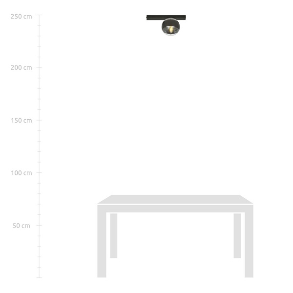 Lampa sufitowa FIT 1 BLACK/STRIPE