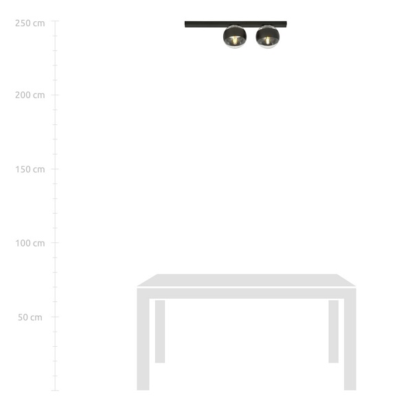 Lampa sufitowa FIT 2 BLACK/STRIPE