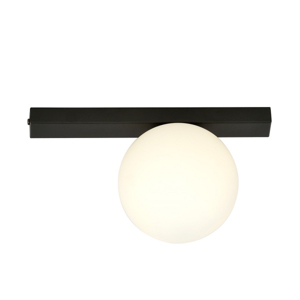Lampa sufitowa FIT 1 BLACK/OPAL - Emibig