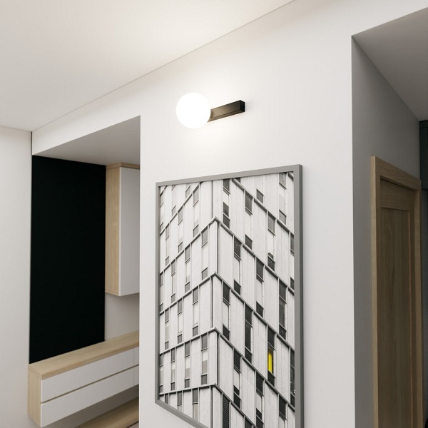 Lampa sufitowa FIT 1 BLACK/OPAL