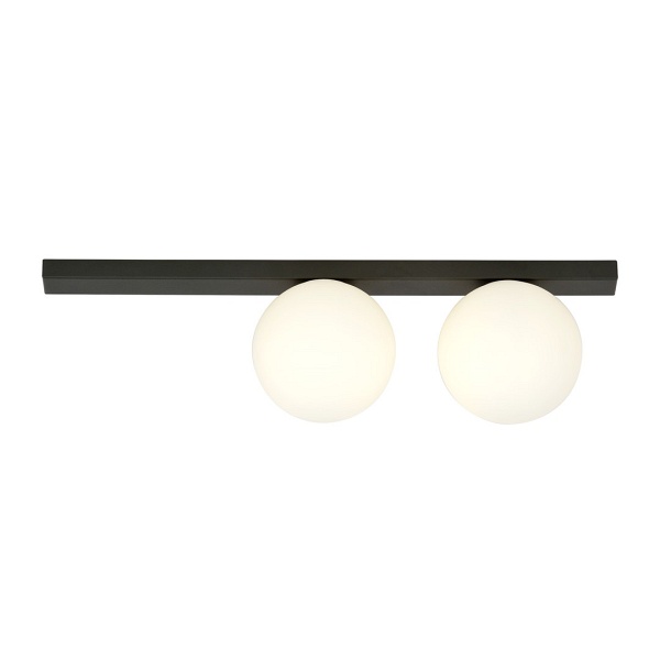 Lampa sufitowa FIT 2 BLACK/OPAL - Emibig