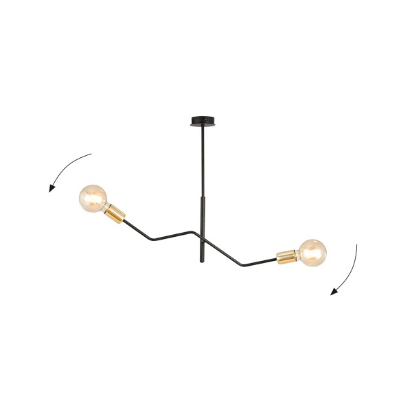 Lampa sufitowa BOLT 2 BLACK GOLD