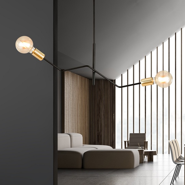 Lampa sufitowa BOLT 2 BLACK GOLD