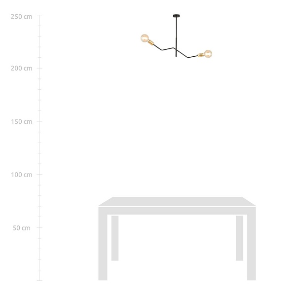 Lampa sufitowa BOLT 2 BLACK GOLD