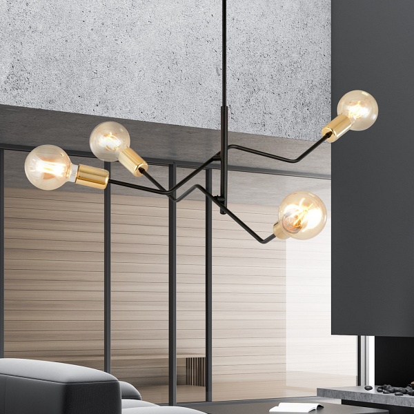 Lampa sufitowa BOLT 4 BLACK GOLD