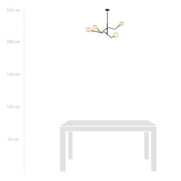 Lampa sufitowa BOLT 4 BLACK GOLD