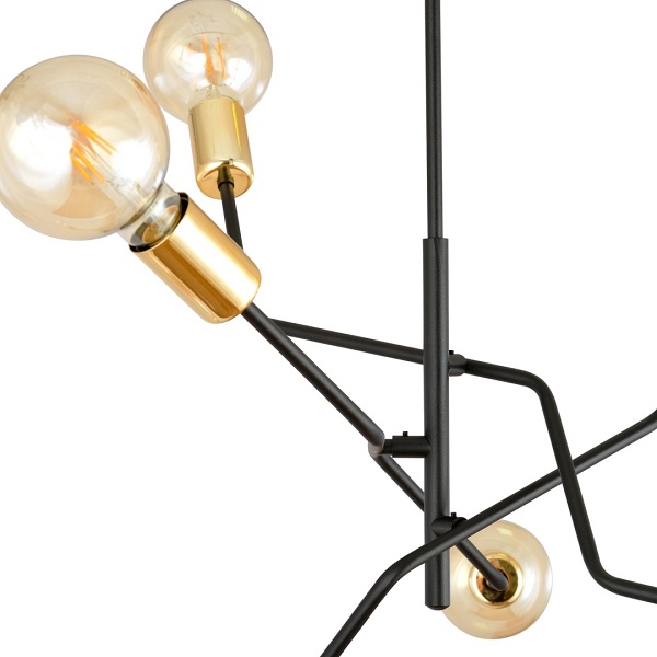 Lampa sufitowa BOLT 6 BLACK GOLD