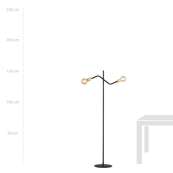 Lampa podłogowa BOLT LP2 BLACK GOLD