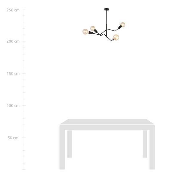 Lampa sufitowa FRIX 4 BLACK