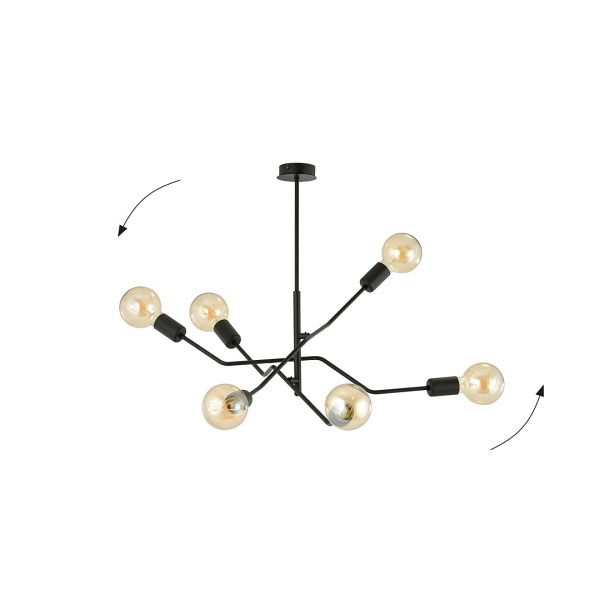 Lampa sufitowa FRIX 6 BLACK
