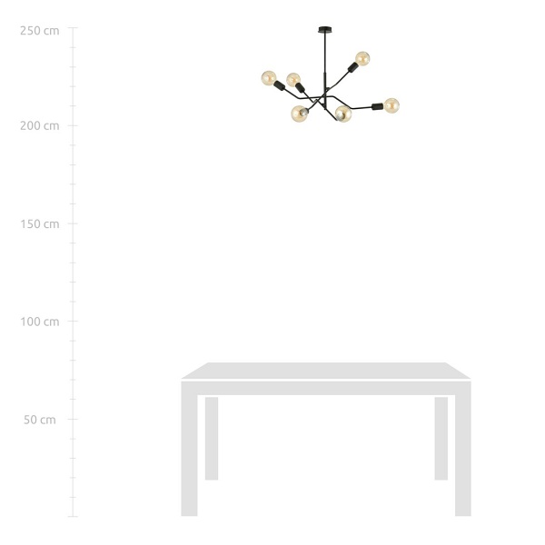 Lampa sufitowa FRIX 6 BLACK