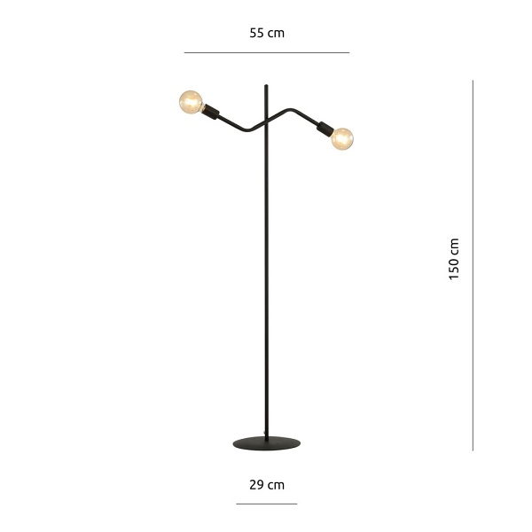 Lampa podłogowa FRIX LP2 BLACK