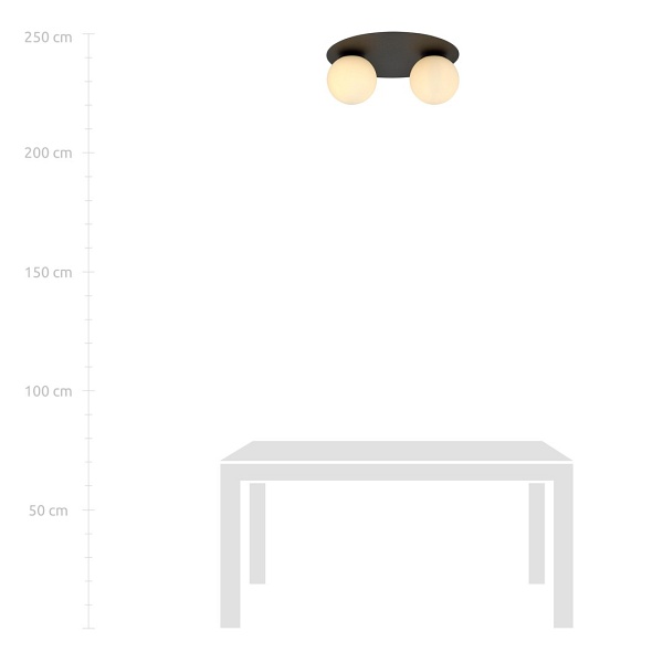 Lampa sufitowa SOLAR 2 BLACK/OPAL