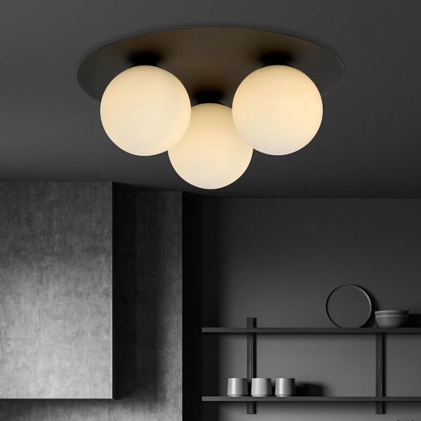 Lampa sufitowa SOLAR 3 BLACK/OPAL