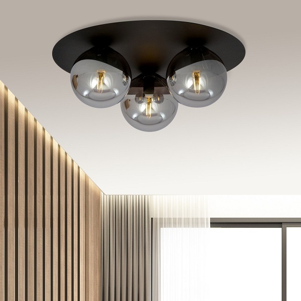 Lampa sufitowa SOLAR 3 BLACK/GRAFIT - Emibig
