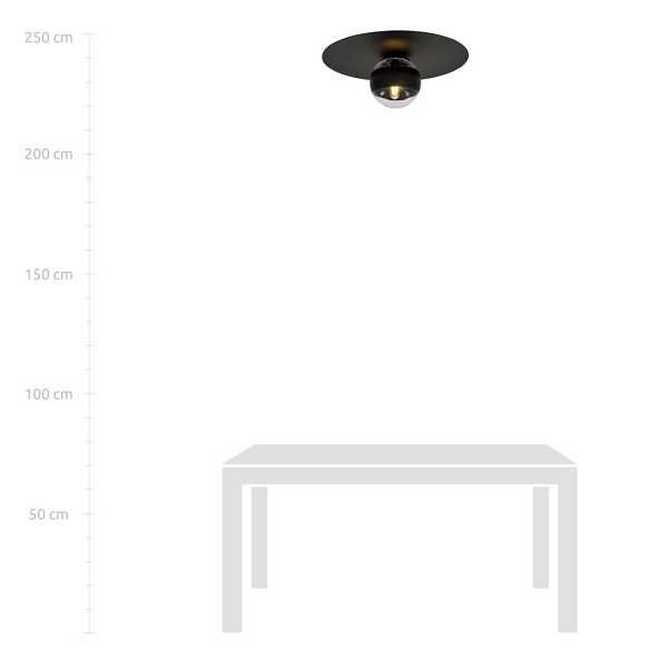 Lampa sufitowa SOLAR 1 BLACK/STRIPE