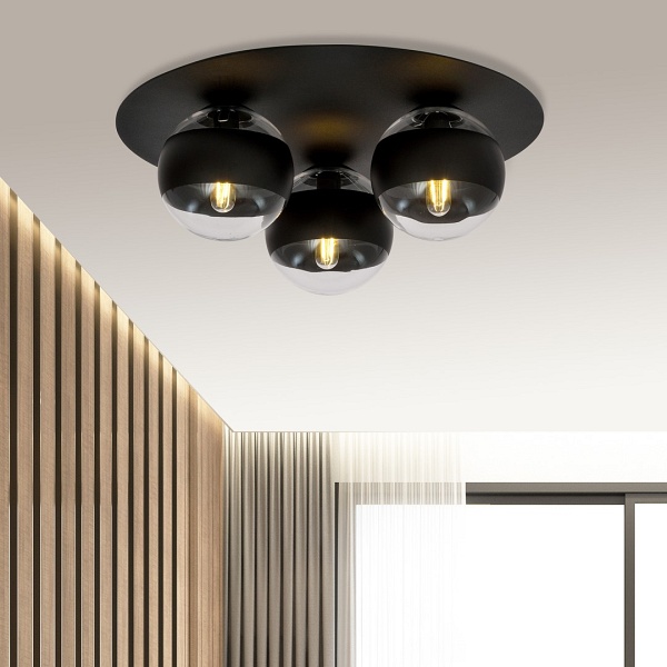 Lampa sufitowa SOLAR 3 BLACK/STRIPE