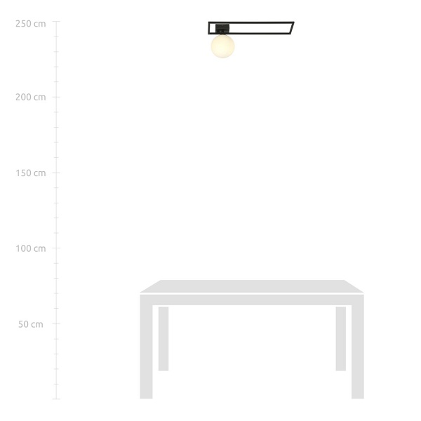 Lampa sufitowa IMAGO 1B BLACK/OPAL