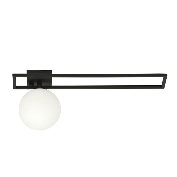 Lampa sufitowa IMAGO 1C BLACK/OPAL - Emibig