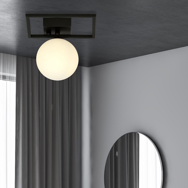 Lampa sufitowa IMAGO 1E BLACK/OPAL