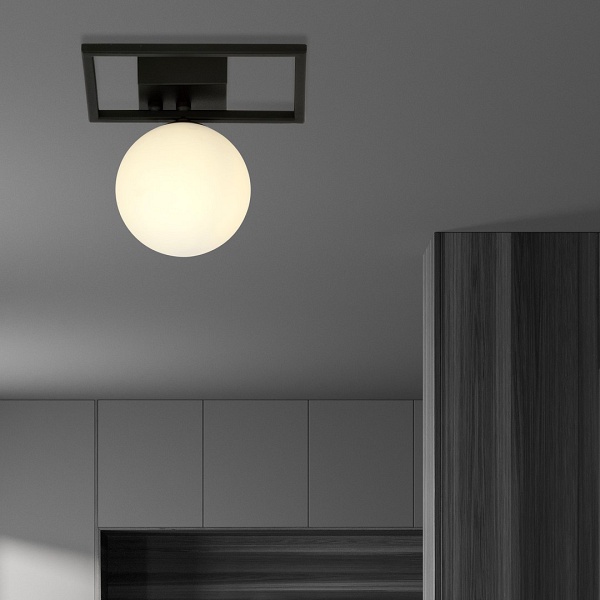 Lampa sufitowa IMAGO 1E BLACK/OPAL