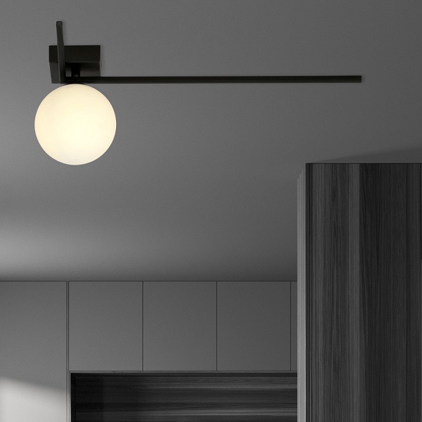 Lampa sufitowa IMAGO 1F BLACK/OPAL