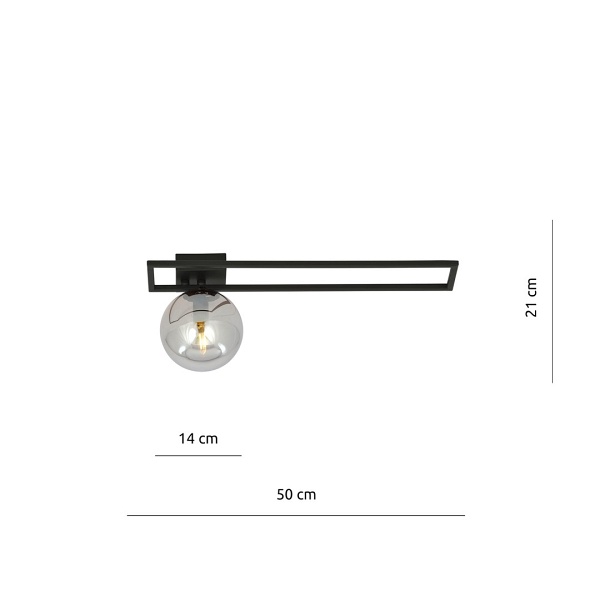 Lampa sufitowa IMAGO 1C BLACK/GRAFIT