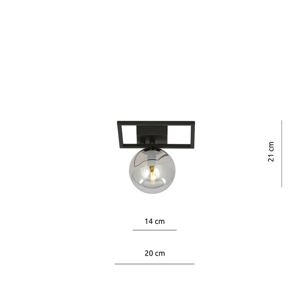 Lampa sufitowa IMAGO 1E BLACK/GRAFIT
