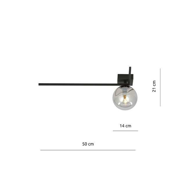 Lampa sufitowa IMAGO 1F BLACK/GRAFIT