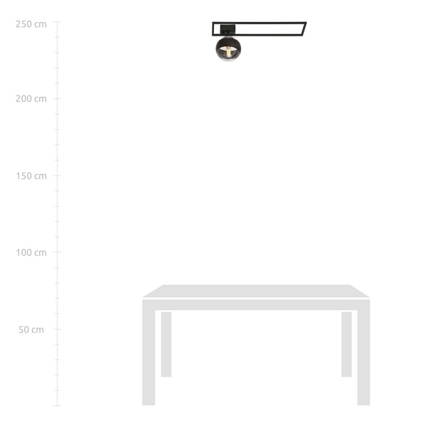 Lampa sufitowa IMAGO 1B BLACK/STRIPE