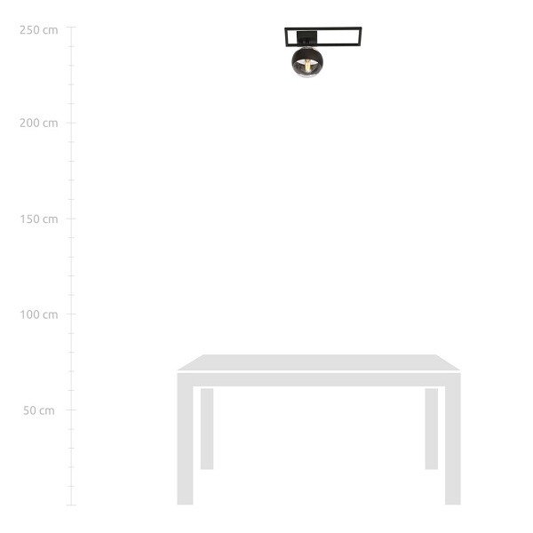 Lampa sufitowa IMAGO 1D BLACK/STRIPE