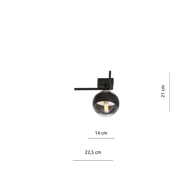 Lampa sufitowa IMAGO 1G BLACK/STRIPE