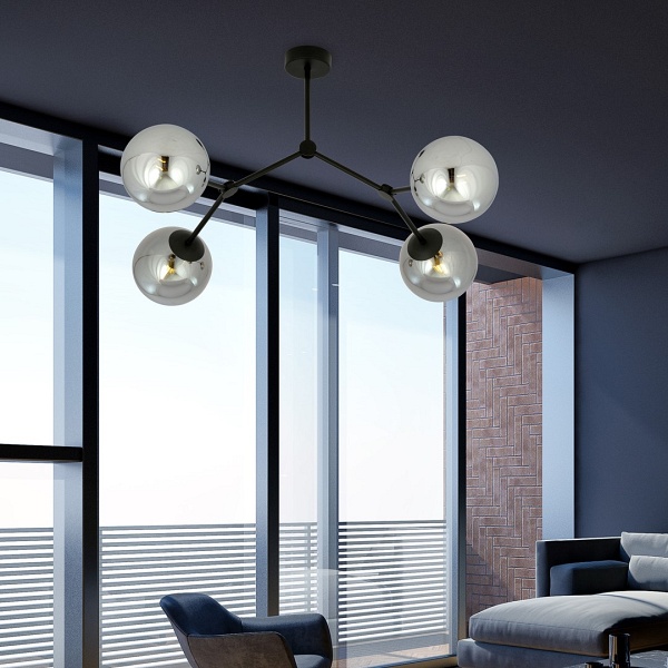 Lampa sufitowa SPACE 4 BLACK/GRAFIT