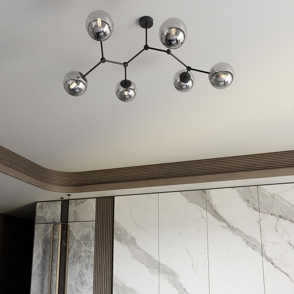 Lampa sufitowa SPACE 6 BLACK/GRAFIT