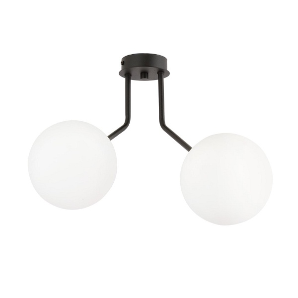 Lampa sufitowa NOVA 2 BLACK/OPAL - Emibig