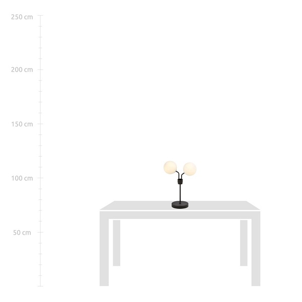 Lampa NOVA LN2 BLACK/OPAL