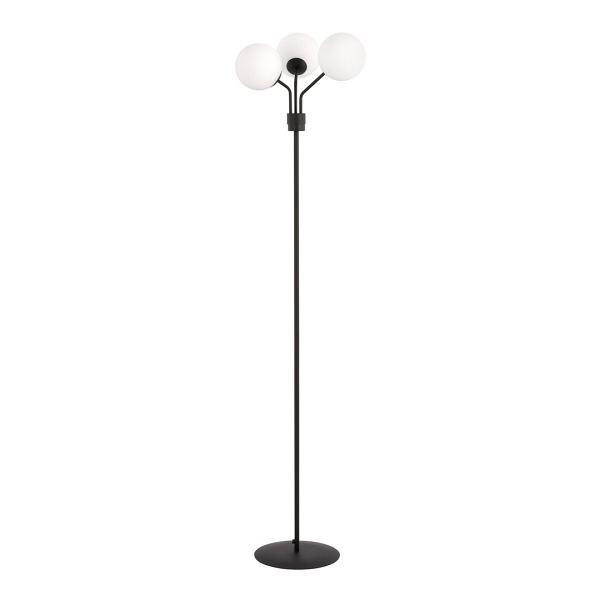 Lampa podłogowa NOVA LP3 BLACK/OPAL - Emibig