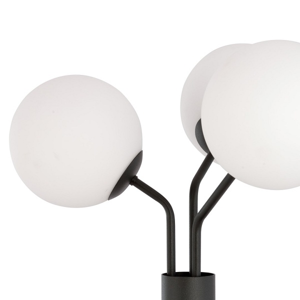 Lampa podłogowa NOVA LP3 BLACK/OPAL