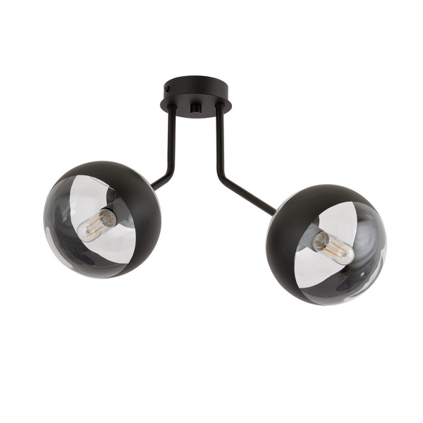 Lampa sufitowa NOVA 2 BLACK/STRIPE - Emibig