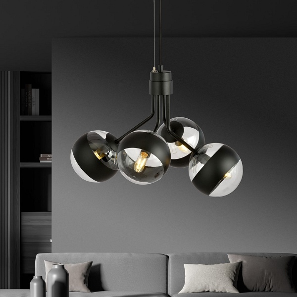 Lampa wisząca NOVA 4 BLACK/STRIPE