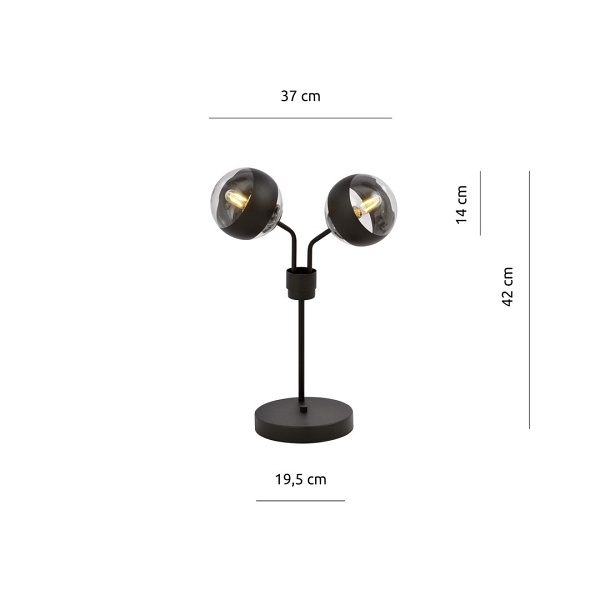 Lampa NOVA LN2 BLACK/STRIPE