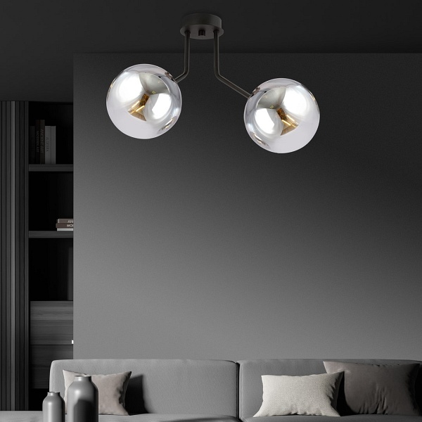 Lampa sufitowa NOVA 2 BLACK/GRAFIT