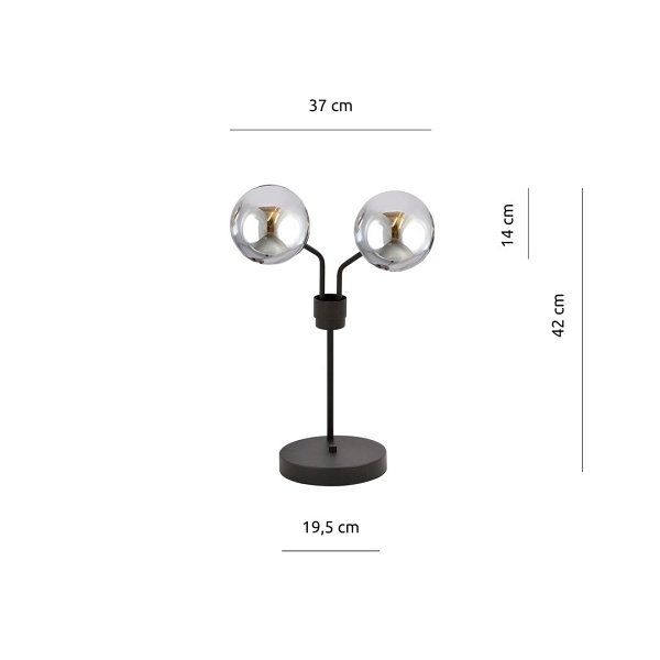Lampa NOVA LN2 BLACK/GRAFIT